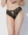 Bella Lace Up Tanga Panty w/Jewel Detail - Black MD