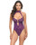 Kennedy Lace and Mesh Teddy - Purple MD