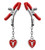 Charmed Heart Padlock Nipple Clamps