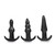 4 Piece Vibrating Anal Plug Set - Black
