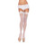 Lace Top Sheer Thigh High - One Size - White