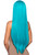 33 Inch Long Straight Center Part Wig - Turquoise
