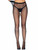 Rhinestone Fishnet Crotchless Tights - One Size - Black