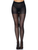 Sheer Open Butt Crotchless Pantyhose - One Size - Black