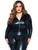 Lame Zipper Front Catsuit - 1x/2x - Black