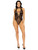Net and Lace Keyhole Halter Bodysuit - One Size - Black