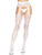 Heart Net Suspender Pantyhose - One Size - White