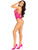 Seamless Heart Net Keyhole Halter - One Size - Magenta