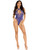 Lace Thong Back Teddy With Strappy Back - One Size - Royal Blue