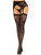 2 Pc Rachel Lace Thigh High and Crossover Garter Belt - One Size - Black
