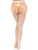 Fishnet Suspender Hose With Scalloped Trim - One Size - White