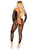 Python Net Crotchless Footless Lingerie Jumpsuit O/s - Black