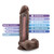 Au Natural - 9 Inch Dildo With Suction Cup - Chocolate