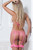 2pc Daringly Strappy Teddy - One Size - Neon Pink