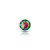 Rainbow Round Gem Silver Metal Plug - Md