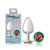 Rainbow Round Gem Silver Metal Plug - Lg