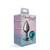 Teal Round Gem Gunmetal Metal Plug - Md