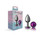 Purple Round Gem Gunmetal Metal Plug - Sm