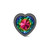 Rainbow Heart Gem Gunmetal Metal Plug - Lg
