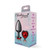 Deep Red Heart Gem Gunmetal Metal Plug - Lg