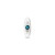 Silver Anchor Buttplug Kit - Clear Iridescent/teal
