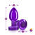 Vibrating Purple Metal Remote Plug - Medium