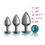 Teal Round Gem Anal Trainer Kit - Gunmetal