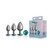 Teal Round Gem Anal Trainer Kit - Gunmetal