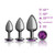 Purple Round Gem Anal Trainer Kit - Gunmetal