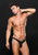 Low Rise Microfiber Zip Thong - Medium/large - Black