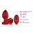 Vibrating Red Metal Remote Plug - Lg