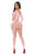 Tongue Twisted Crop Top and Leggings Pink - Os