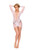 Polka Dot Crochet Mini Dress with Keyhole Front and Back - White - Os