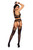 G-String and Matching Suspender Pantyhose - Black - Os