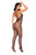 Vino Noir Floral Fishnet Bodystocking - Os - Black