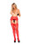 Heart Net Suspender Pantyhose - Red - Qs