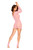Heart Net Long Sleeve Mini Dress - Baby Pink - Os
