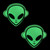 Glow in the Dark Alien Pasties