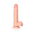 RealRock Realistic 7 in. Straight Dildo With Balls and Suction Cup Beige