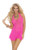 Lace Halter Mini Dress - Queen Size - Neon Pink