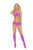 3 Piece Booty Shorts Set - One Size - Neon Pink/neon Purple