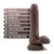 Dr. Skin Silicone Dr. Daniel Realistic 6 in. Posable Dildo with Balls Brown