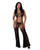 Black Cherry Plunge Top w/Removable Chaps & Cheeky Panty Set - Black L/XL