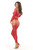 Permanent Mark Long Sleeve Top and Garter Bodystocking Red - Os