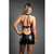 Fantasy Lingerie Domina Chemise with Zipper Details & Buckle Halter Black M/L