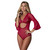 Magic Silk Black Cherry 3/4 Sleeve Playsuit Cherry S/M