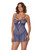 Twilight Fever Lace & Mesh Babydoll w/G-String - Navy MD