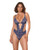 Twilight Fever Underwire Lace Teddy - Navy SM