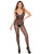 Crotchless Lace Lingerie Jumpsuit - Os - Black