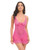 Valentine Lace Babydoll w/Bows & G-String - Rose MD